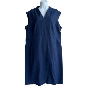 MM. Lafleur Aditi 3.0 Sheath Dress Women Plus 1X Sleeveless V-neck Galaxy Blue